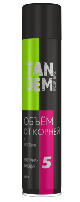 Лак для волос Эластичная фиксация "TANDEM" Объем от корней